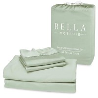 Bella Coterie Luxury Cal King Bamboo Sheet Set Organically Grown Ultra Soft Cooling For Hot Sleepers 18 Deep Pocket