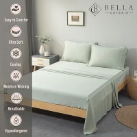 Bella Coterie Luxury Cal King Bamboo Sheet Set Organically Grown Ultra Soft Cooling For Hot Sleepers 18 Deep Pocket