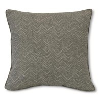 Fifty Shades Of Grey Outdoor Chevron Printed Throw Pillow 18 X 18 In Grey