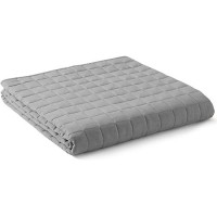 Ynm Exclusive Cooling Weighted Blanket Smallest Compartments Cooling Nylonpe With Premium Glass Beads Grey Quill 48X72