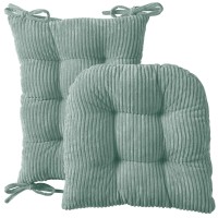 Sweet Home Collection Rocking Chair Cushion Premium Tufted Pads Non Skid Slip Backed Set Of Upper And Lower With Ties, 1 Count (Pack Of 1), Velvet Mint