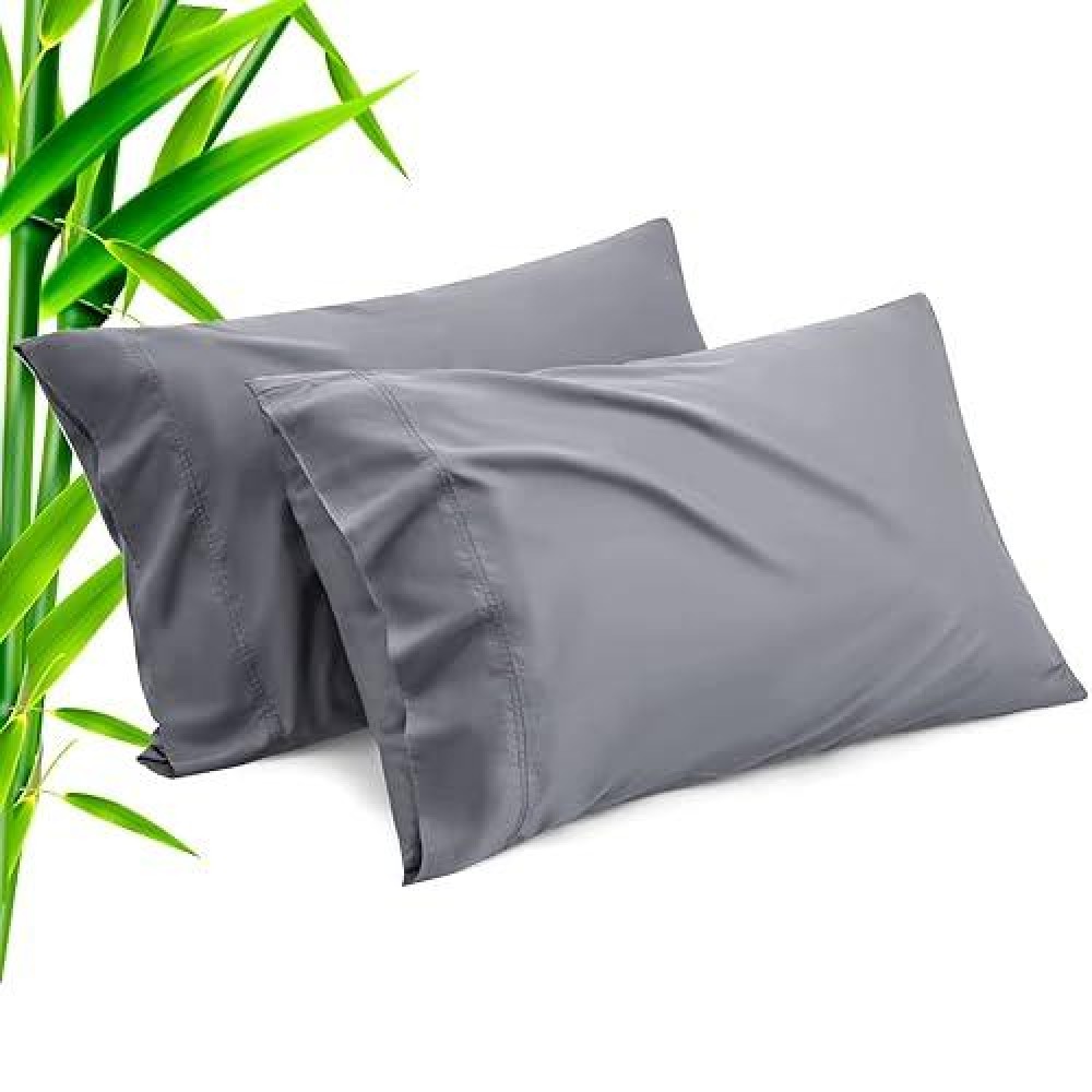 Pillow Cases Standard Size 2 Pack Bamboo Rayon Cooling Pillowcases With Envelope Closure Cool Breathable Pillow Case For Hot S