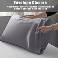 Pillow Cases Standard Size 2 Pack Bamboo Rayon Cooling Pillowcases With Envelope Closure Cool Breathable Pillow Case For Hot S