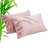 Pink Pillow Cases Standard Size 2 Pack Bamboo Rayon Cooling Pillowcases With Envelope Closure Cool Breathable Pillow Case For