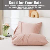 Pink Pillow Cases Standard Size 2 Pack Bamboo Rayon Cooling Pillowcases With Envelope Closure Cool Breathable Pillow Case For