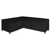 Easy-Going Patio L-Shaped Sectional Sofa Cover, 83?X104 Waterproof Outdoor Sectional Cover, Heavy Duty Garden Furniture Cover With Air Vent (Left Facing, Black)