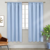 Bgment Rod Pocket Blackout Curtains For Bedroom Thermal Insulated Room Darkening Curtain For Living Room 42 X 72 Inch 2 Pane