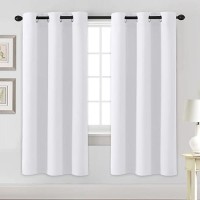 Hversailtex White Curtains For Bedroom Thermal Insulated Room Darkening Living Room Curtains Grommet Privacy Protection Window