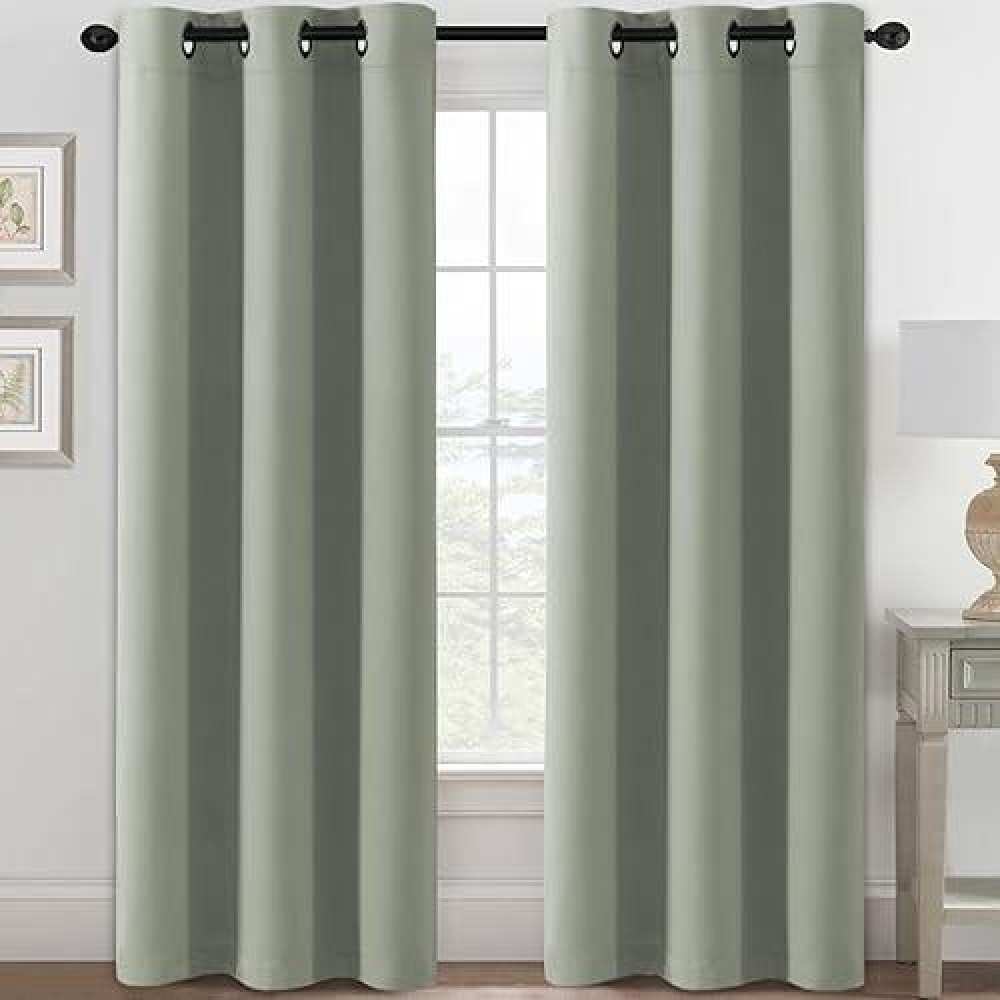 Hversailtex Blackout Curtains For Bedroom Thermal Insulated Room Darkening Living Room Curtains 84 Inch Long Grommet Privacy Pr