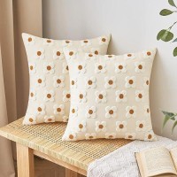 Emema Decorative Throw Pillow Covers Sun Flower Jacquard Pillowcase Cushion Case Square For Couch Sofa Bed Living Room Bedroom S