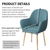 Yxzn Accent Slipcover Stretch Dining Room Chair Covers For Office Home Desk Chair Protector Curved Back Armchair Chair Cover Removable Washable (Color : Dark Gray, Size : 6Pcs)