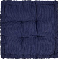 Chezmax Floor Pillows & Cushion Large Indoor/Outdoor Corn Velvet Seat Pads Square Epe Chair Pillow Non-Slip Sweet Soft Seatback Seating Pouf For Window Office Dining Home Car Pack Of 2 Dark Blue 18