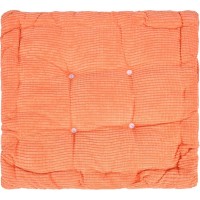 Chezmax Floor Pillows & Cushion Large Indoor/Outdoor Corn Velvet Seat Pads Square Epe Chair Pillow Non-Slip Sweet Soft Seatback Seating Pouf For Window Office Dining Home Car Pack Of 2 Orange 16