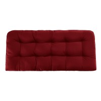 Lovtex Tufted Bench Cushions For Outdoor Furniture Waterproof, 44 X 19 Inches Patio Swing Cushions Burgundy - Overstuffed Indoor/Outdoor Loveseat Cushions With Round Corner