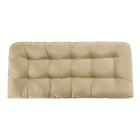 Lovtex Tufted Bench Cushions For Outdoor Furniture Waterproof, 44 X 19 Inches Patio Swing Cushions Khaki - Overstuffed Indoor/Outdoor Loveseat Cushions With Round Corner