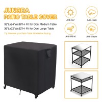 Jungda Outdoor Table Cover For Ooni Medium Table,Waterproof Outdoor Kitchen Table Cover,Dustproof,Sunproof - 32 X 24 X 36 Inch