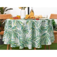 Yihomer Indoor Outdoor Tabletop For Spring Summer Decorations Picnics And Dinner Parties Stain And Water Resistant Palm Leav