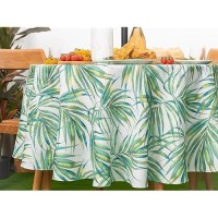 Yihomer Indoor Outdoor Tabletop For Spring Summer Decorations Picnics And Dinner Parties Stain And Water Resistant Palm Leav