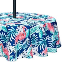 Yihomer Indoor Outdoor Tabletop For Spring Summer Decorations Picnics And Dinner Parties Stain And Water Resistant Flamingo