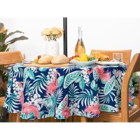 Yihomer Indoor Outdoor Tabletop For Spring Summer Decorations Picnics And Dinner Parties Stain And Water Resistant Flamingo