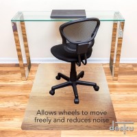 Desku Office Desk Chair Mat - Pvc Mat For Hard Floor Protection, Clear, 48 Inches X 48 Inches, Made In The Usa, Home Office Supplies