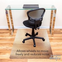 Desku Office Desk Chair Mat - Pvc Mat For Hard Floor Protection, Clear, 36 Inches X 48 Inches, Made In The Usa, Home Office Supplies