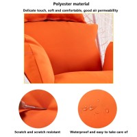 Nmg1 Hanging Egg Chair Cushions Cover, Overstuffed Swing Chair Cushion Pads Cover, Hanging Basket Chair Seat Cushion Replacement Cover(No Padding) (Color : Orange)