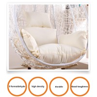 Nmg1 Hanging Egg Chair Cushions Cover, Overstuffed Swing Chair Cushion Pads Cover, Hanging Basket Chair Seat Cushion Replacement Cover(No Padding) (Color : Orange)