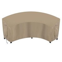 Outdoorlines Waterproof Curved Outdoor Sectional Cover Uv Resistant Windproof Patio Sectional Sofa Covers For Deck Lawn And B