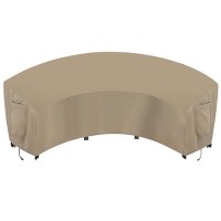 Outdoorlines Waterproof Curved Outdoor Sectional Cover Uv Resistant Windproof Patio Sectional Sofa Covers For Deck Lawn And B