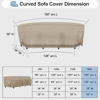 Outdoorlines Waterproof Curved Outdoor Sectional Cover Uv Resistant Windproof Patio Sectional Sofa Covers For Deck Lawn And B