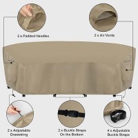 Outdoorlines Waterproof Curved Outdoor Sectional Cover Uv Resistant Windproof Patio Sectional Sofa Covers For Deck Lawn And B