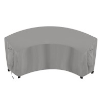 Outdoorlines Waterproof Curved Outdoor Sectional Cover - Uv Resistant Windproof Patio Sectional Sofa Covers For Deck, Lawn And Backyard, Heavy Duty Furniture Covers (90Lx34Dx32Hx46Fl, Gray)