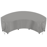 Outdoorlines Waterproof Curved Outdoor Sectional Cover - Uv Resistant Windproof Patio Sectional Sofa Covers For Deck, Lawn And Backyard, Heavy Duty Furniture Covers (150Lx36Dx38Hx112Fl, Gray)