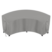 Outdoorlines Waterproof Curved Outdoor Sectional Cover - Uv Resistant Windproof Patio Sectional Sofa Covers For Deck, Lawn And Backyard, Heavy Duty Furniture Covers (120Lx36Dx38Hx82Fl, Gray)