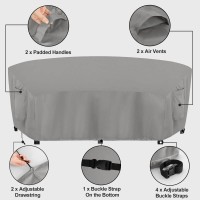 Outdoorlines Waterproof Curved Outdoor Sectional Cover - Uv Resistant Windproof Patio Sectional Sofa Covers For Deck, Lawn And Backyard, Heavy Duty Furniture Covers (120Lx36Dx38Hx82Fl, Gray)