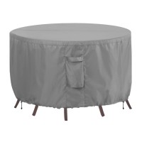 Outdoorlines Outdoor Waterproof Patio Table Furniture Set Covers - Round Couch Sectional Cover Outside Weatherproof Patio Furniture Covering For Deck, Lawn And Backyard 62