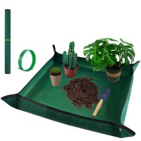 Repotting Mat For Indoor Plant Transplanting And Mess Control 29 X 29 Thick Potting Mat Foldable Waterproof Gardening Mat