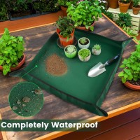 Repotting Mat For Indoor Plant Transplanting And Mess Control 29 X 29 Thick Potting Mat Foldable Waterproof Gardening Mat