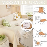 Handontime Beige Sofa Covers Couch Covers For 3 Cushion Couch Sofa Cute Couch Cushion Covers Pet Couch Protector Thick Chenille