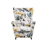 Eco-Ancheng Wingback Chair Slipcover 2 Piece Wingback Chair Cover Spandex Wing Chair Slipcovers Wingback Armchair Covers With Elastic Bottom For Living Room Wingback Chair