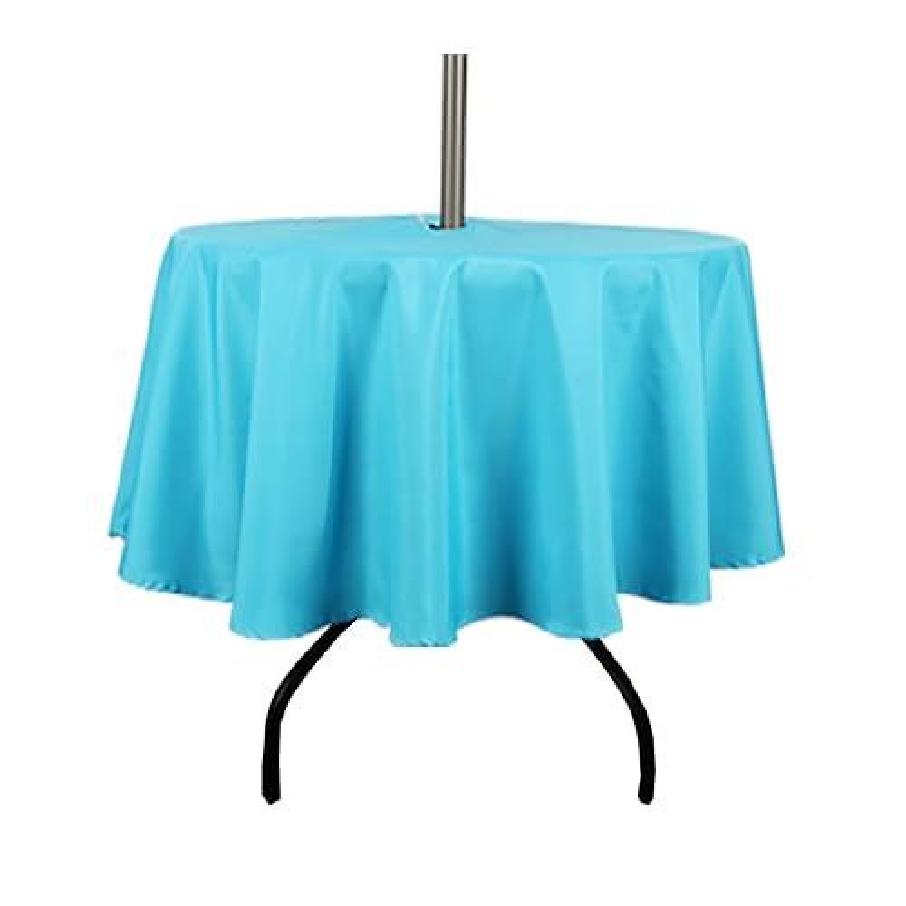 Youngseahome Outdoor Tablecloth Wrinklefree Stain Resistant Waterproof Polyester Fabric Table Cover With Zipper Umbrella Hole F