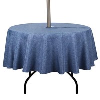 Youngseahome Outdoor Tablecloth Wrinklefree Stain Resistant Waterproof Polyester Fabric Table Cover With Zipper Umbrella Hole F