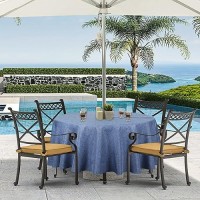 Youngseahome Outdoor Tablecloth Wrinklefree Stain Resistant Waterproof Polyester Fabric Table Cover With Zipper Umbrella Hole F