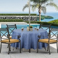 Youngseahome Outdoor Tablecloth Wrinklefree Stain Resistant Waterproof Polyester Fabric Table Cover With Zipper Umbrella Hole F