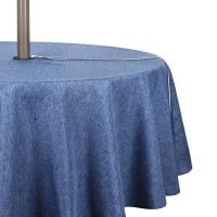 Youngseahome Outdoor Tablecloth Wrinklefree Stain Resistant Waterproof Polyester Fabric Table Cover With Zipper Umbrella Hole F