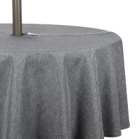 Youngseahome Outdoor Tablecloth Wrinklefree Stain Resistant Waterproof Polyester Fabric Table Cover With Zipper Umbrella Hole F