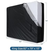 Mattress Bags For Moving And Storage  Heavy Duty King Mattress Bag With 4 Strong Handles  100% Waterproof Mattress Cover/Protector For Moving King Size  Reusable Thick Tarp  Black