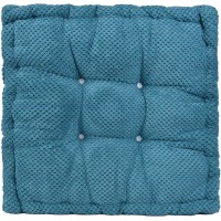 Chezmax Floor Pillows Cushion Large Indoor/Outdoor Pineapple Fleece Seat Pads Square Epe Chair Pillow Non-Slip Sweet Soft Seatback Seating Pouf For Window Office Dining Home Car 2Pcs Sapphire Blue 16