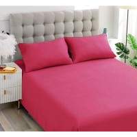 Ghooss Bedding Flat Sheets Only1 Pack Ultra Soft Brushed Microfiber Top Sheets Wrinklefreefull Hot Pink